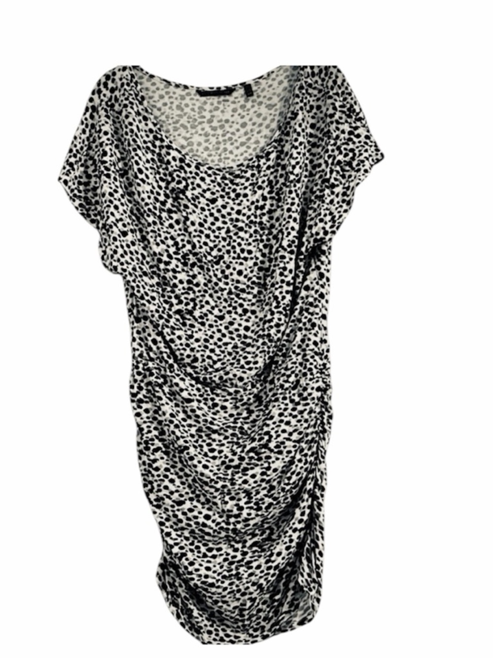 Victoria's Secret Leopard Spot Short Sleeve Ruched Bodycon Mini Dress Size M
